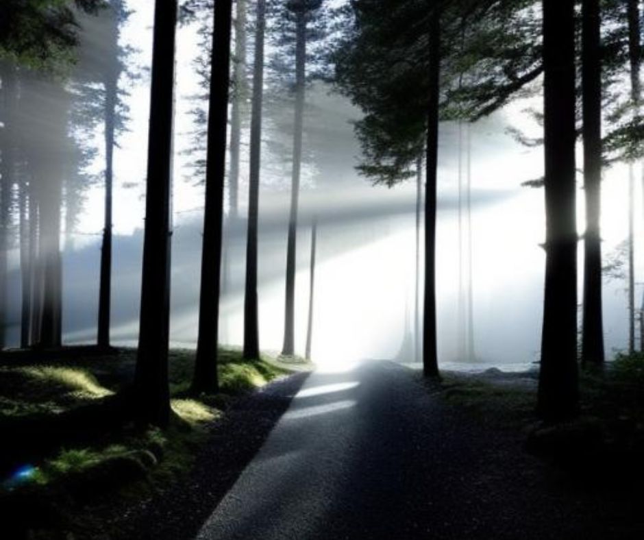 Wald und Licht; Dunkelretreat: Wieso hab ich so Angst? Podcast Eisberg Sepp Klein mit Saskia John