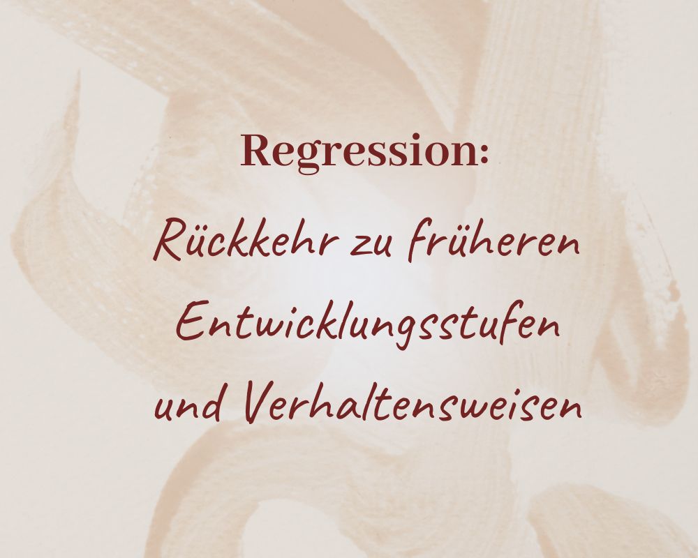 Regression Innere Rückkehr in frühere Entwicklungsstufen