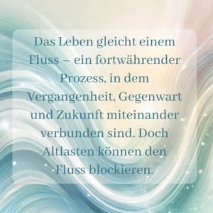 Das Leben gleicht einem Fluß - ein fortwährender Prozess, in dem Vergangenheit, Gegenwart und Zukunft miteinander verbunden sind. Saskia John